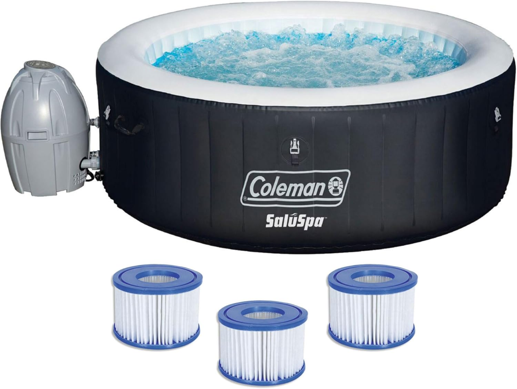 Coleman 4 Person Capacity Inflatable Portable Round Hot Tub